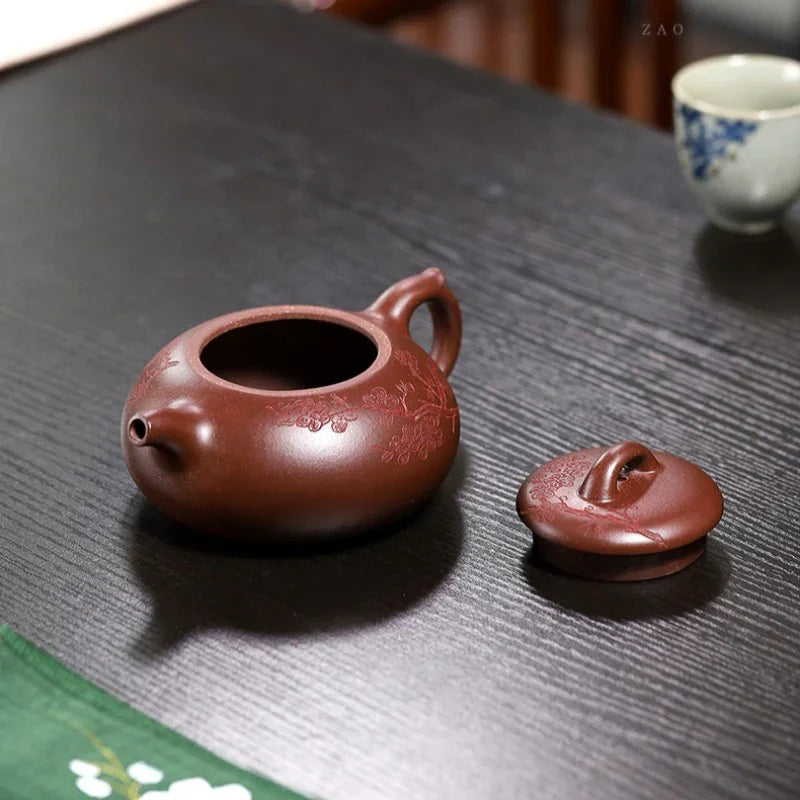 Yixing Zisha Teapot [Han Xiang] (Di Cao Qing - 330ml) - YIQIN TEA HOUSE | yiqinteahouse.com | >300ml, teapot, teaware, zisha teapot