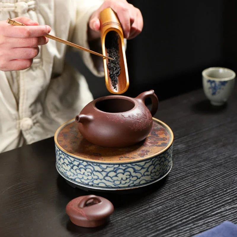 Yixing Zisha Teapot [Han Xiang] (Di Cao Qing - 330ml) - YIQIN TEA HOUSE | yiqinteahouse.com | >300ml, teapot, teaware, zisha teapot