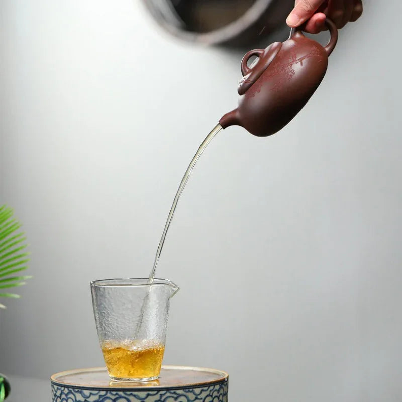 Yixing Zisha Teapot [Han Xiang] (Di Cao Qing - 330ml) - YIQIN TEA HOUSE | yiqinteahouse.com | >300ml, teapot, teaware, zisha teapot