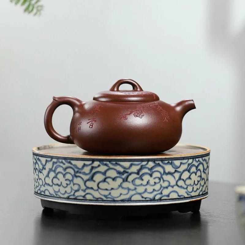 Yixing Zisha Teapot [Han Xiang] (Di Cao Qing - 330ml) - YIQIN TEA HOUSE | yiqinteahouse.com | >300ml, teapot, teaware, zisha teapot