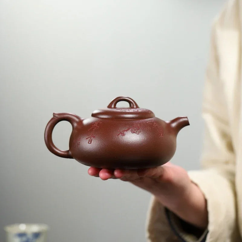 Yixing Zisha Teapot [Han Xiang] (Di Cao Qing - 330ml) - YIQIN TEA HOUSE | yiqinteahouse.com | >300ml, teapot, teaware, zisha teapot