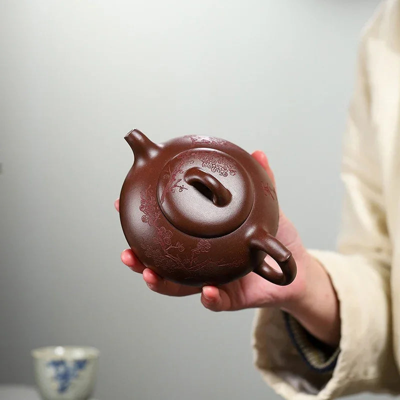 Yixing Zisha Teapot [Han Xiang] (Di Cao Qing - 330ml) - YIQIN TEA HOUSE | yiqinteahouse.com | >300ml, teapot, teaware, zisha teapot