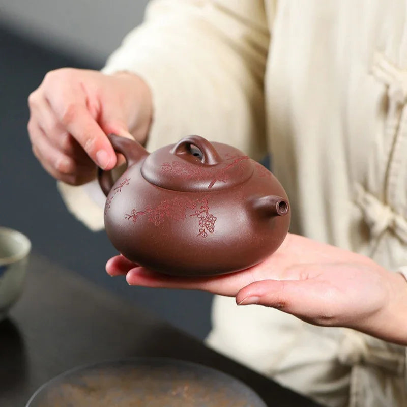 Yixing Zisha Teapot [Han Xiang] (Di Cao Qing - 330ml) - YIQIN TEA HOUSE | yiqinteahouse.com | >300ml, teapot, teaware, zisha teapot
