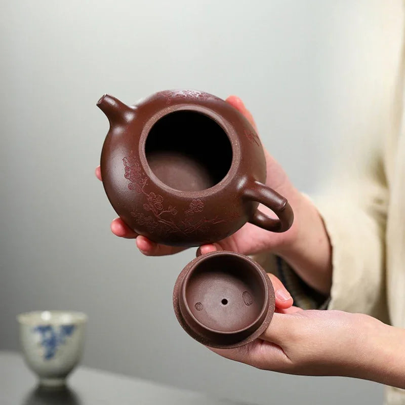 Yixing Zisha Teapot [Han Xiang] (Di Cao Qing - 330ml) - YIQIN TEA HOUSE | yiqinteahouse.com | >300ml, teapot, teaware, zisha teapot