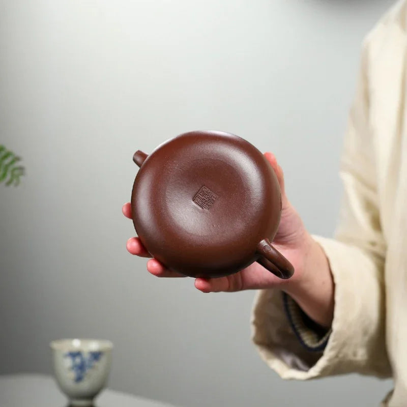Yixing Zisha Teapot [Han Xiang] (Di Cao Qing - 330ml) - YIQIN TEA HOUSE | yiqinteahouse.com | >300ml, teapot, teaware, zisha teapot