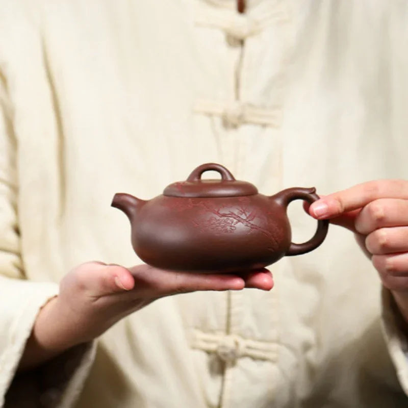 Yixing Zisha Teapot [Han Xiang] (Di Cao Qing - 330ml) - YIQIN TEA HOUSE | yiqinteahouse.com | >300ml, teapot, teaware, zisha teapot