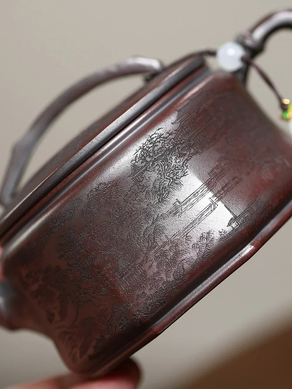 Teko Yixing Zisha [Hanwa] (Zi Ni Dibakar Kayu Api - 250ml)