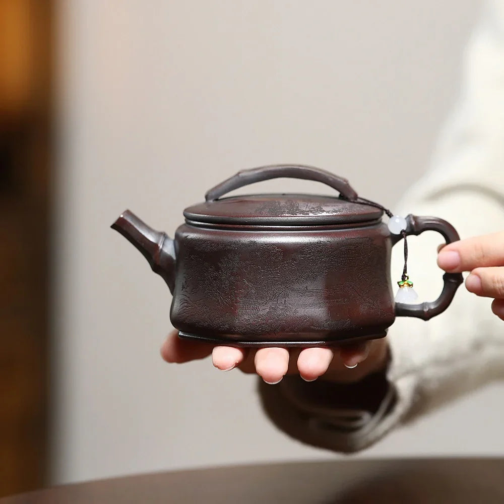 Teko Yixing Zisha [Hanwa] (Zi Ni Dibakar Kayu Api - 250ml)
