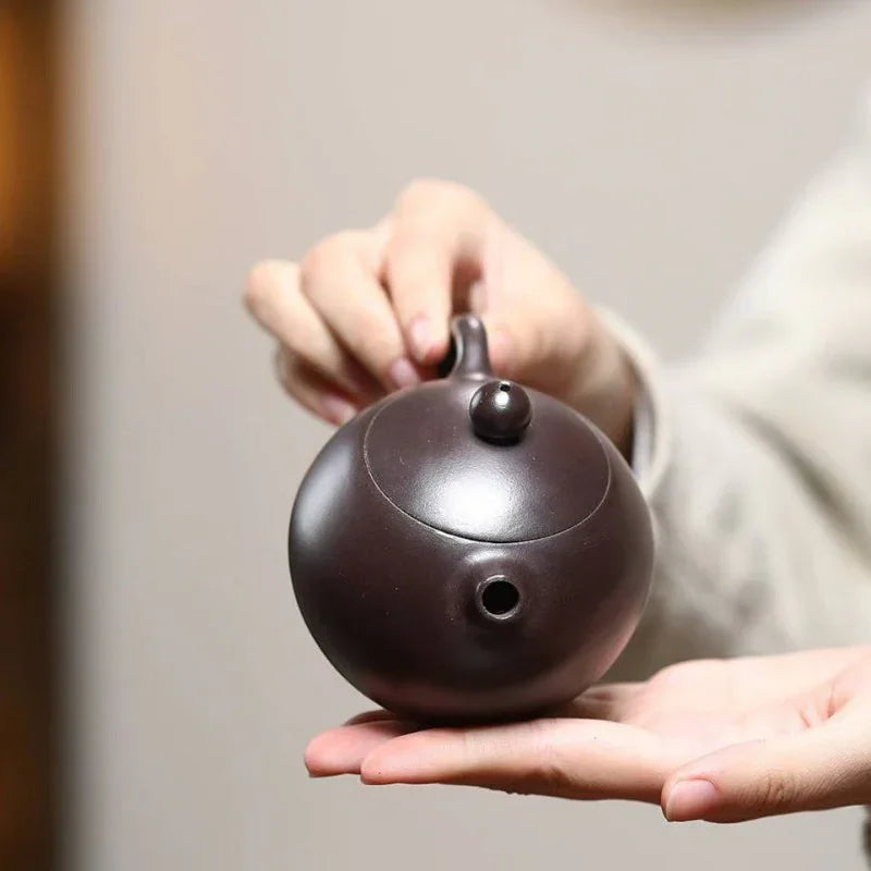 Yixing Zisha Teapot [Hetun Xishi] (Chi Long Xue Sha - 220ml) - YIQIN TEA HOUSE | yiqinteahouse.com | 200-300mll, teapot, teaware, zisha teapot