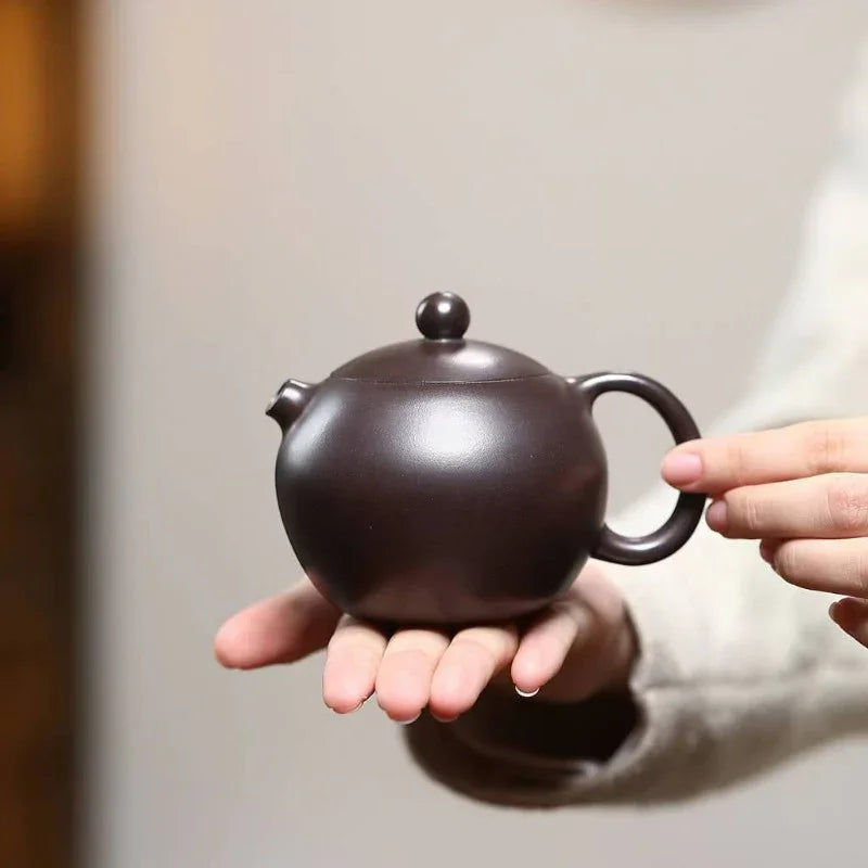 Yixing Zisha Teapot [Hetun Xishi] (Chi Long Xue Sha - 220ml) - YIQIN TEA HOUSE | yiqinteahouse.com | 200-300mll, teapot, teaware, zisha teapot