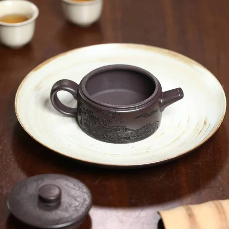 Yixing Zisha Teapot [Jiangnan Hanwa] (Chi Long Xue Sha - 150ml) - YIQIN TEA HOUSE | yiqinteahouse.com | <200ml, teapot, teaware, zisha teapot