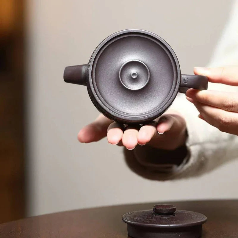 Yixing Zisha Teapot [Jiangnan Hanwa] (Chi Long Xue Sha - 150ml) - YIQIN TEA HOUSE | yiqinteahouse.com | <200ml, teapot, teaware, zisha teapot