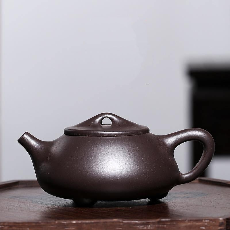 Yixing Zisha Teapot [Jingzhou Shi Piao] (Hei Jin Sha/Dahongpao - 240/210ml) - YIQIN TEA HOUSE | yiqinteahouse.com | 200-300ml, teapot, teapot hot picks, teaware, zisha teapot