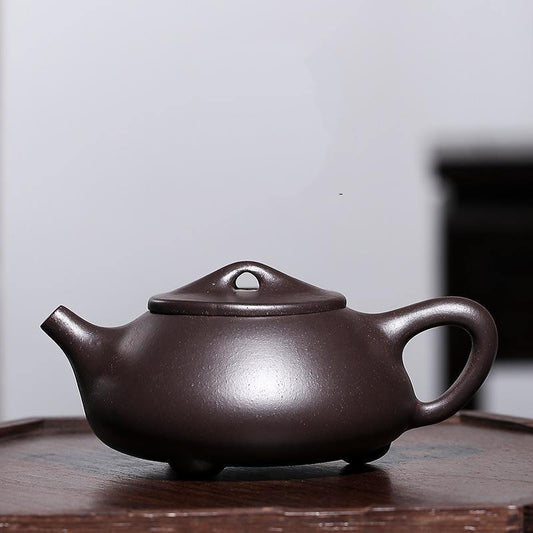 Yixing Zisha Teapot [Jingzhou Shi Piao] (Hei Jin Sha/Dahongpao - 240/210ml) - YIQIN TEA HOUSE | yiqinteahouse.com | 200-300ml, teapot, teapot hot picks, teaware, zisha teapot