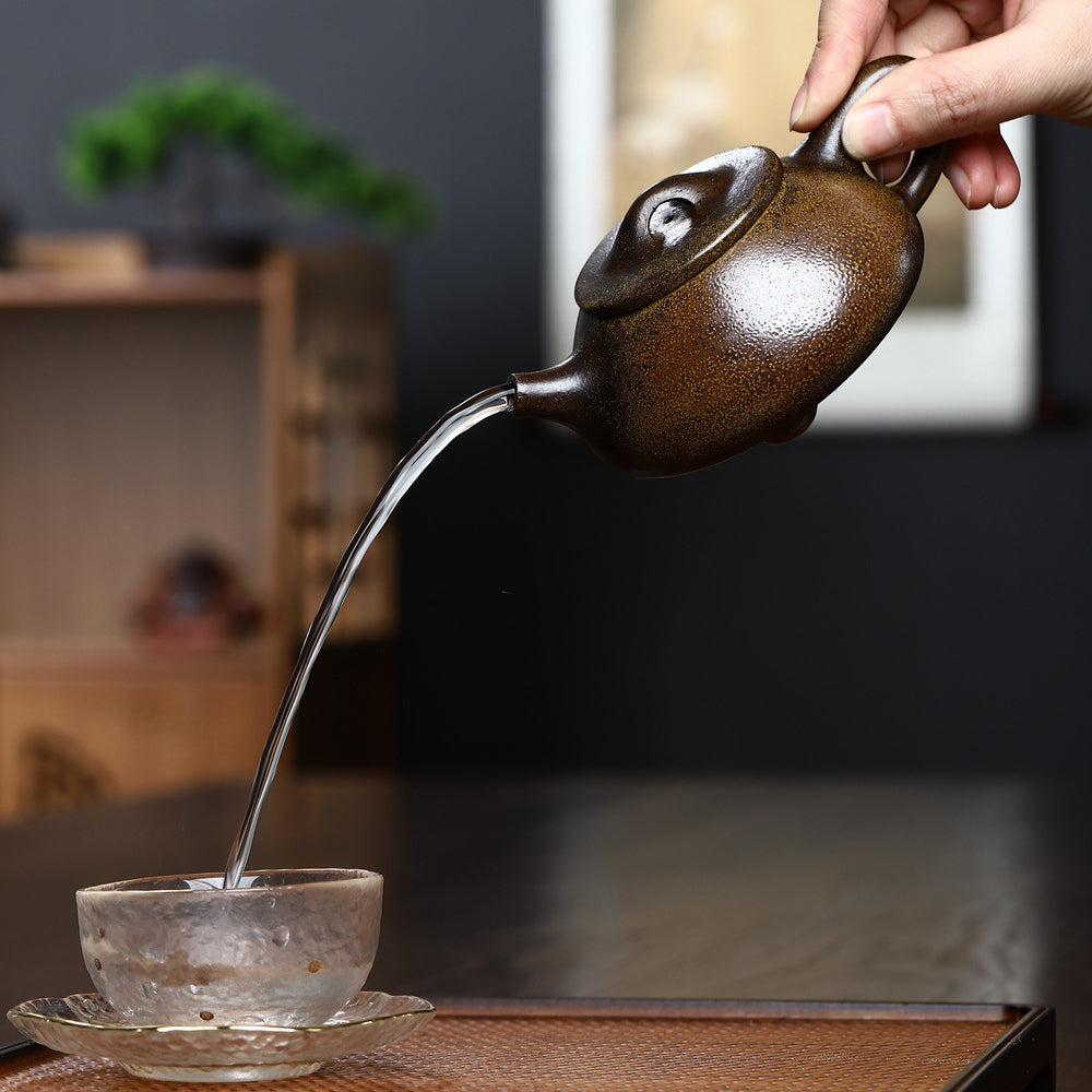 Yixing Zisha Teapot [Jingzhou Shi Piao] (Zhima Duan Ni - 250ml) - YIQIN TEA HOUSE | yiqinteahouse.com | 200-300ml, new arrival, teapot, teaware, zisha teapot