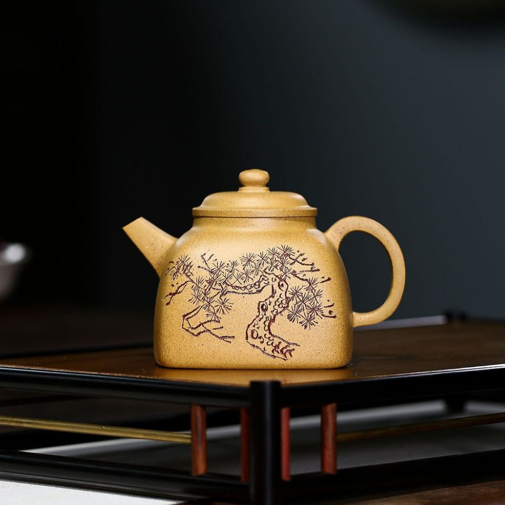 Yixing Zisha Teapot [Jinsong Tanran] (Huang Duan Ni - 260ml) - YIQIN TEA HOUSE | yiqinteahouse.com | 200-300ml, new arrival, teapot, teaware, zisha teapot