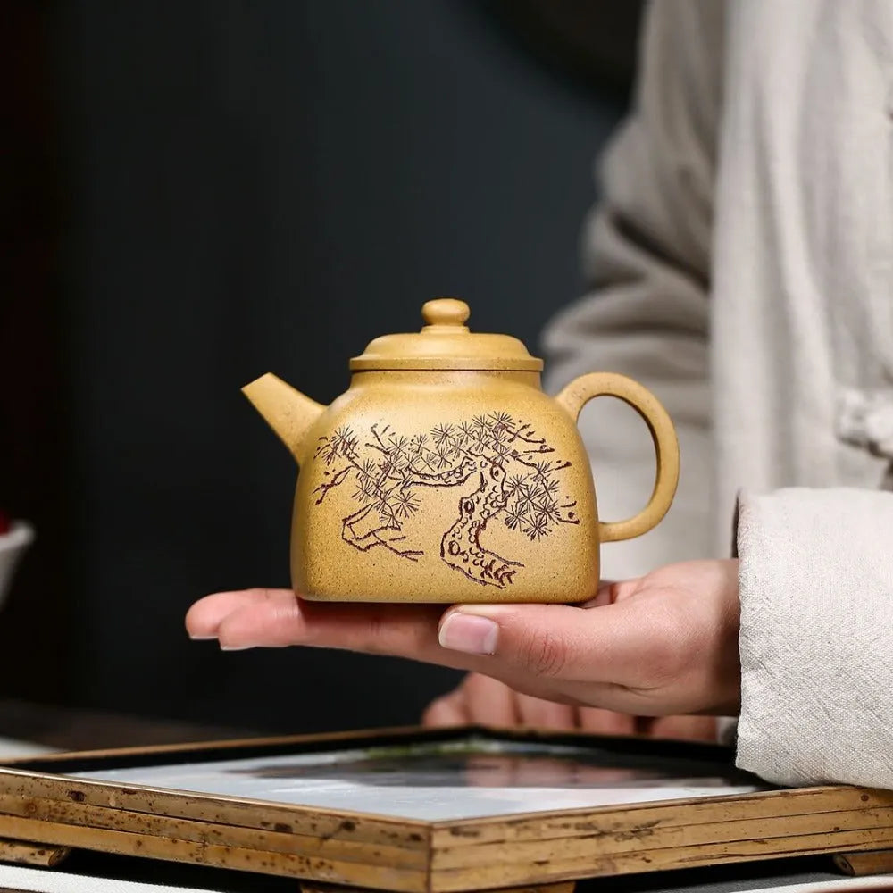 Yixing Zisha Teapot [Jinsong Tanran] (Huang Duan Ni - 260ml) - YIQIN TEA HOUSE | yiqinteahouse.com | 200-300ml, new arrival, teapot, teaware, zisha teapot