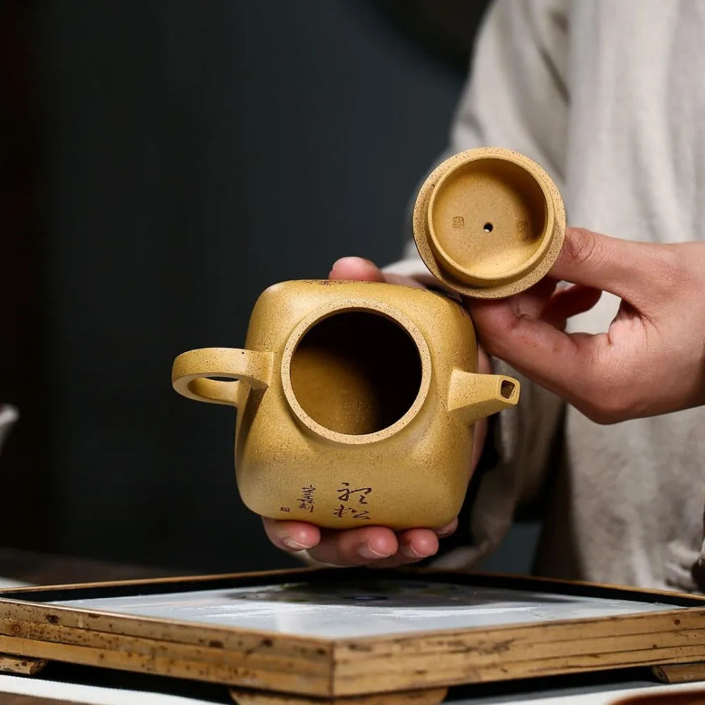 Yixing Zisha Teapot [Jinsong Tanran] (Huang Duan Ni - 260ml) - YIQIN TEA HOUSE | yiqinteahouse.com | 200-300ml, new arrival, teapot, teaware, zisha teapot