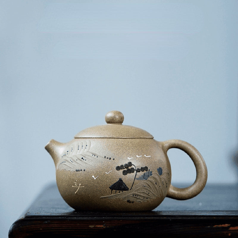 Yixing Zisha Teapot [Jinxiu Shanhe Xishi] (Douqing Sha - 270ml) - YIQIN TEA HOUSE | yiqinteahouse.com | 200-300ml, teapot, teaware, zisha teapot