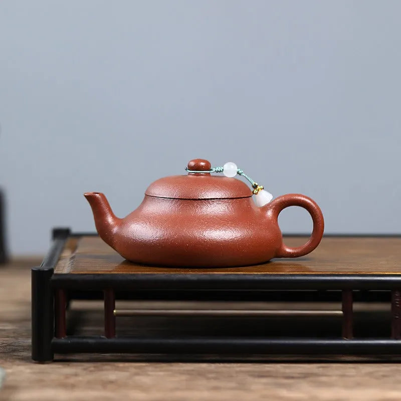 Yixing Zisha Teapot [Junde] (Wrinkled Skin Zhu Ni - 150ml) - YIQIN TEA HOUSE | yiqinteahouse.com | <200ml, teapot, teaware, zisha teapot