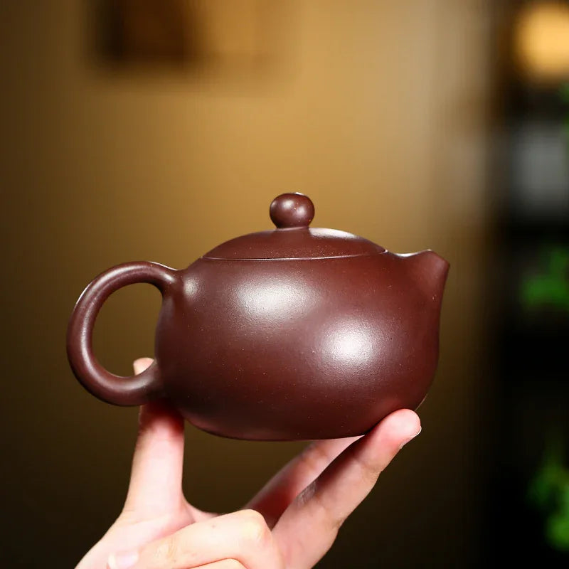 Yixing Zisha Teapot [Kagai Xishi] (Zi Ni - 200/250/300/400ml) - YIQIN TEA HOUSE | yiqinteahouse.com | 200-300ml, teapot, teapot hot picks, teaware, zisha teapot