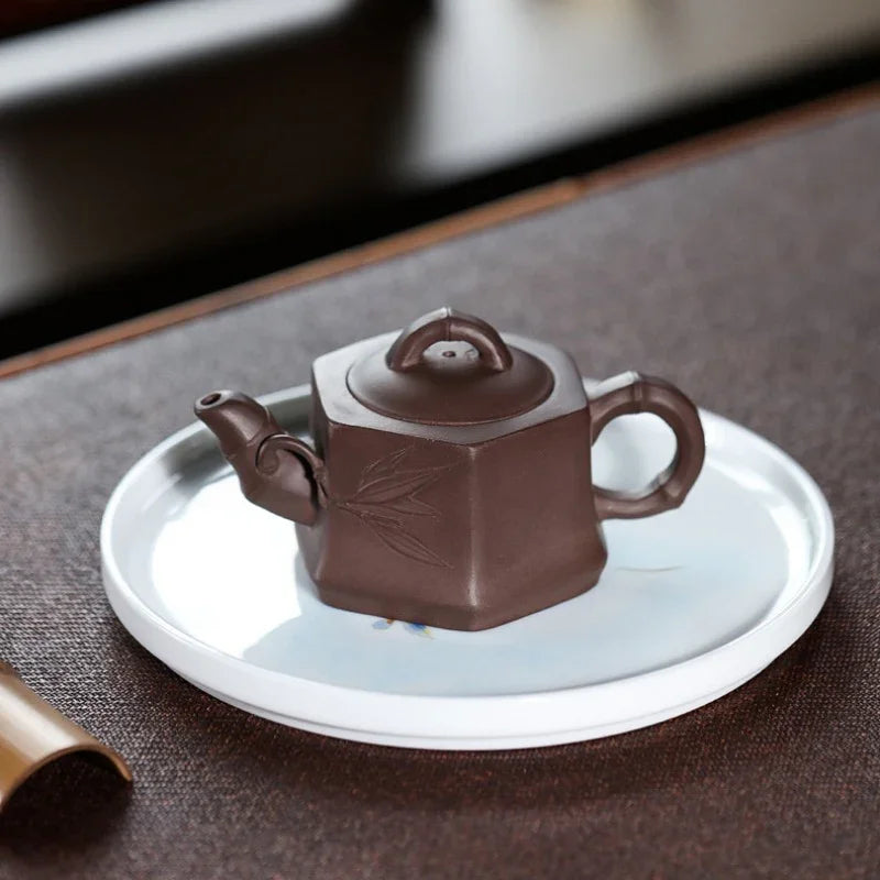 Yixing Zisha Teapot [Liufang Bamboo] (Zi Ni - 170ml) - YIQIN TEA HOUSE | yiqinteahouse.com | <200ml, teapot, teaware, zisha teapot