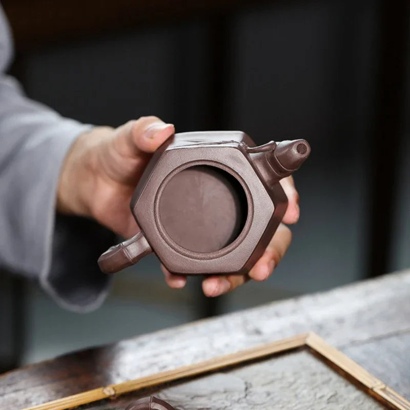 Yixing Zisha Teapot [Liufang Bamboo] (Zi Ni - 170ml) - YIQIN TEA HOUSE | yiqinteahouse.com | <200ml, teapot, teaware, zisha teapot