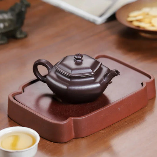 Yixing Zisha Teapot [Liufang Fanggu] (Zi Ni - 200ml) - YIQIN TEA HOUSE | yiqinteahouse.com | 200-300ml, teapot, teaware, zisha teapot