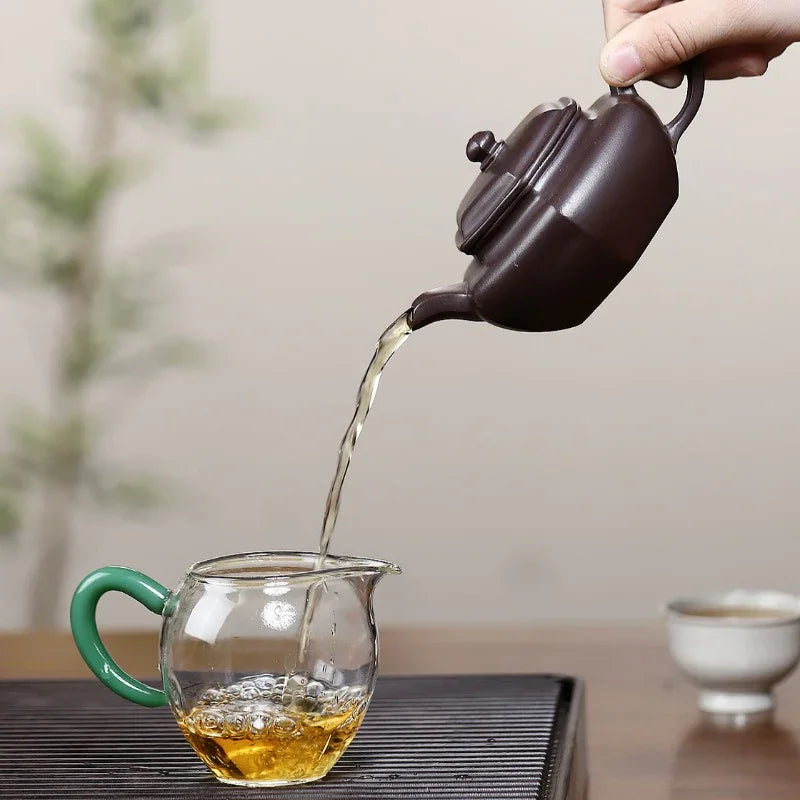 Yixing Zisha Teapot [Liufang Fanggu] (Zi Ni - 200ml) - YIQIN TEA HOUSE | yiqinteahouse.com | 200-300ml, teapot, teaware, zisha teapot