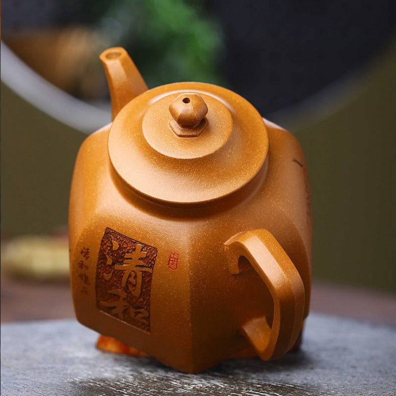 Yixing Zisha Teapot [Liufang Gu Ting] (Jiang Po Ni - 280ml) - YIQIN TEA HOUSE | yiqinteahouse.com | 200-300ml, new arrival, teapot, teaware, zisha teapot