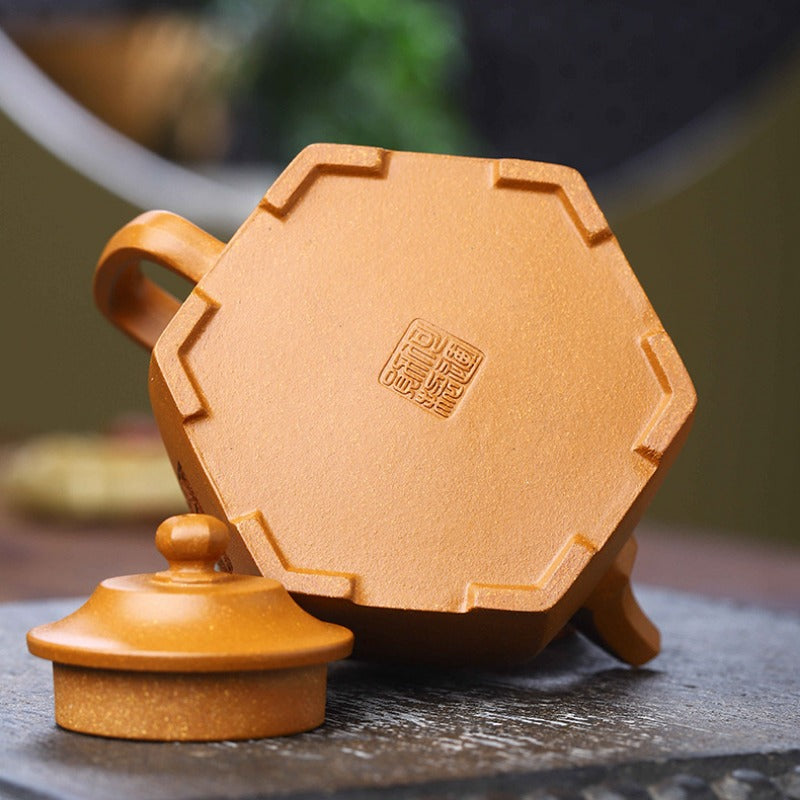 Yixing Zisha Teapot [Liufang Gu Ting] (Jiang Po Ni - 280ml) - YIQIN TEA HOUSE | yiqinteahouse.com | 200-300ml, new arrival, teapot, teaware, zisha teapot