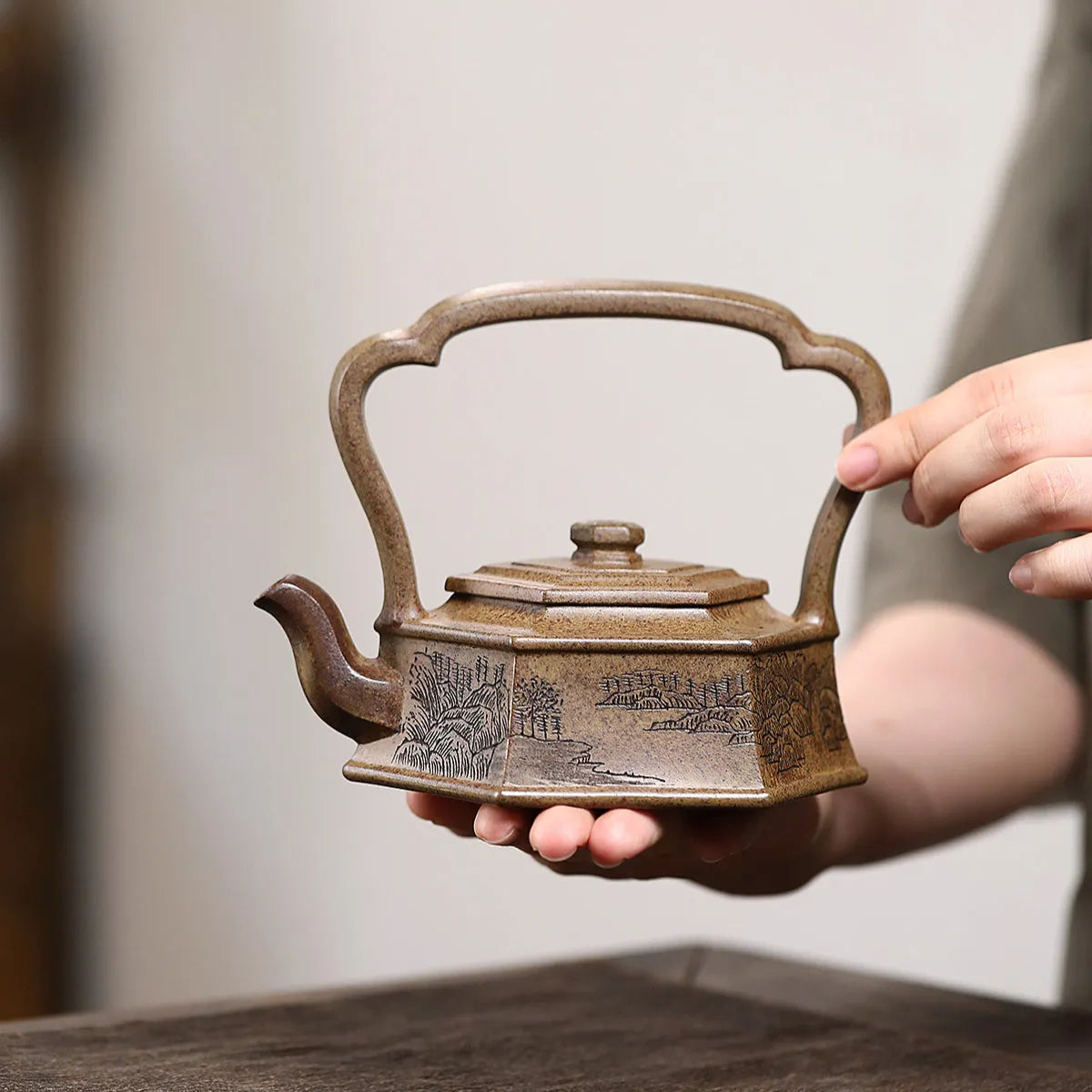 Yixing Zisha Teapot [Liufang Jushi] (Cheng Xiang Ni - 260ml) - YIQIN TEA HOUSE | yiqinteahouse.com | 200-300ml, teapot, teaware, zisha teapot