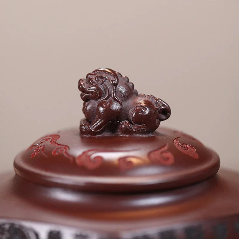 Yixing Zisha Teapot [Liufang Xiangrui] (Long Xue Sha - 240ml) - YIQIN TEA HOUSE | yiqinteahouse.com | 200-300ml, teapot, teaware, zisha teapot