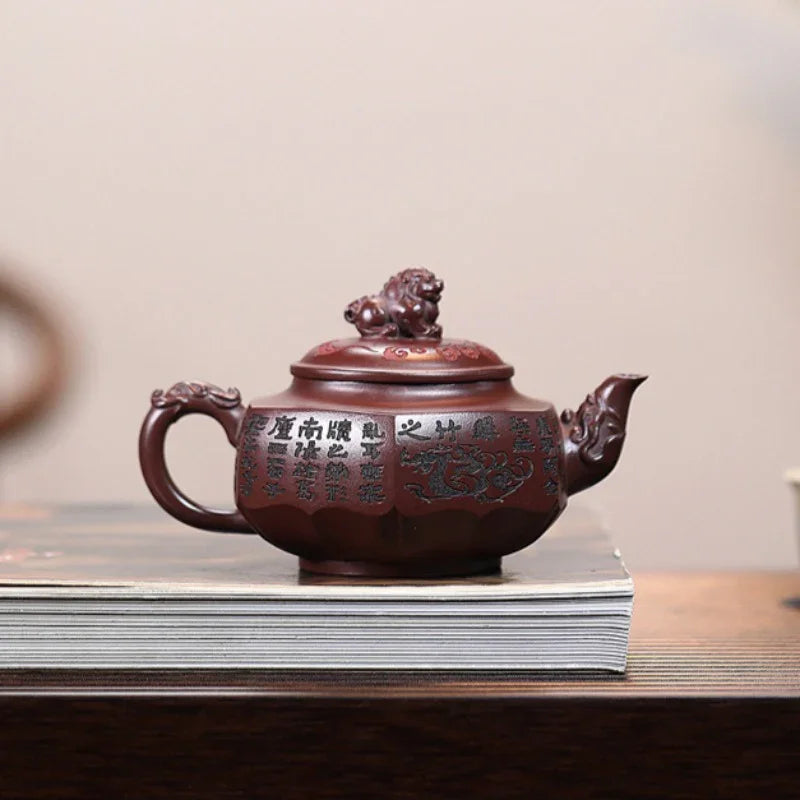 Yixing Zisha Teapot [Liufang Xiangrui] (Long Xue Sha - 240ml) - YIQIN TEA HOUSE | yiqinteahouse.com | 200-300ml, teapot, teaware, zisha teapot