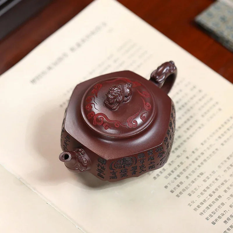 Yixing Zisha Teapot [Liufang Xiangrui] (Long Xue Sha - 240ml) - YIQIN TEA HOUSE | yiqinteahouse.com | 200-300ml, teapot, teaware, zisha teapot