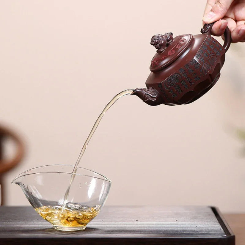 Yixing Zisha Teapot [Liufang Xiangrui] (Long Xue Sha - 240ml) - YIQIN TEA HOUSE | yiqinteahouse.com | 200-300ml, teapot, teaware, zisha teapot