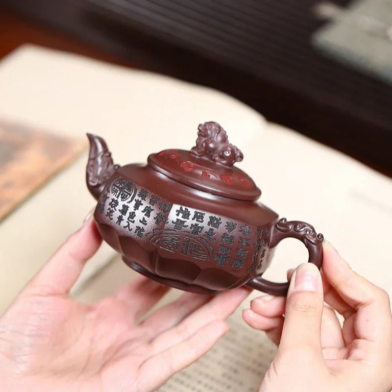 Yixing Zisha Teapot [Liufang Xiangrui] (Long Xue Sha - 240ml) - YIQIN TEA HOUSE | yiqinteahouse.com | 200-300ml, teapot, teaware, zisha teapot