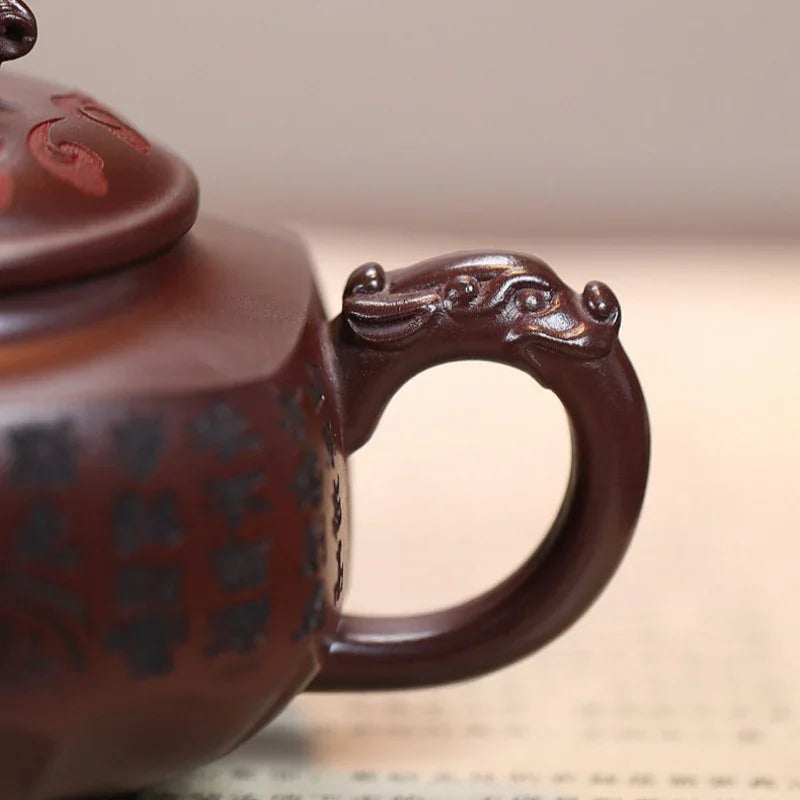 Yixing Zisha Teapot [Liufang Xiangrui] (Long Xue Sha - 240ml) - YIQIN TEA HOUSE | yiqinteahouse.com | 200-300ml, teapot, teaware, zisha teapot