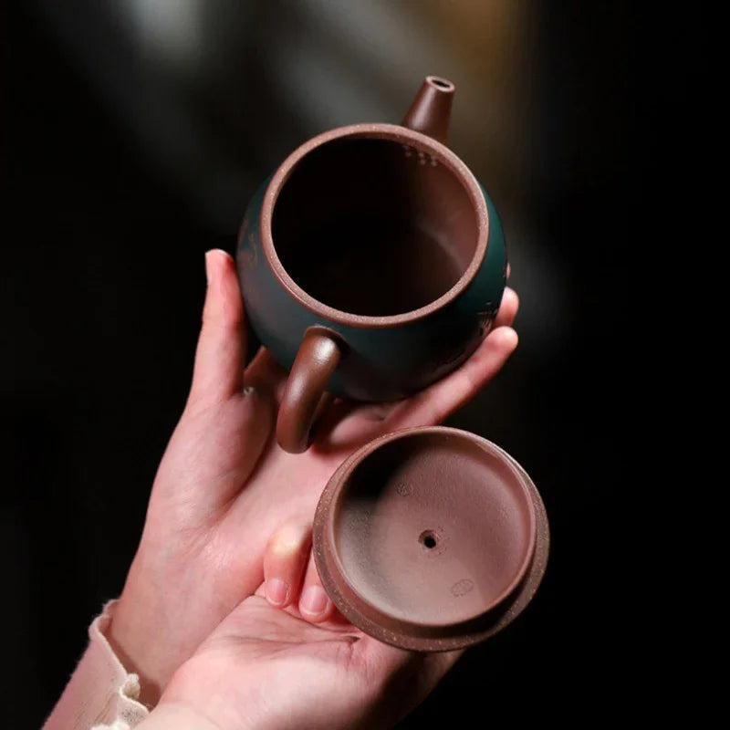 Yixing Zisha Teapot [Long Wa] (Zi Ni/Lu Ni - 280ml) - YIQIN TEA HOUSE | yiqinteahouse.com | 200-300ml, teapot, teaware, zisha teapot