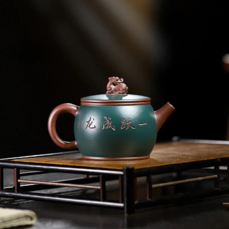 Yixing Zisha Teapot [Long Wa] (Zi Ni/Lu Ni - 280ml) - YIQIN TEA HOUSE | yiqinteahouse.com | 200-300ml, teapot, teaware, zisha teapot