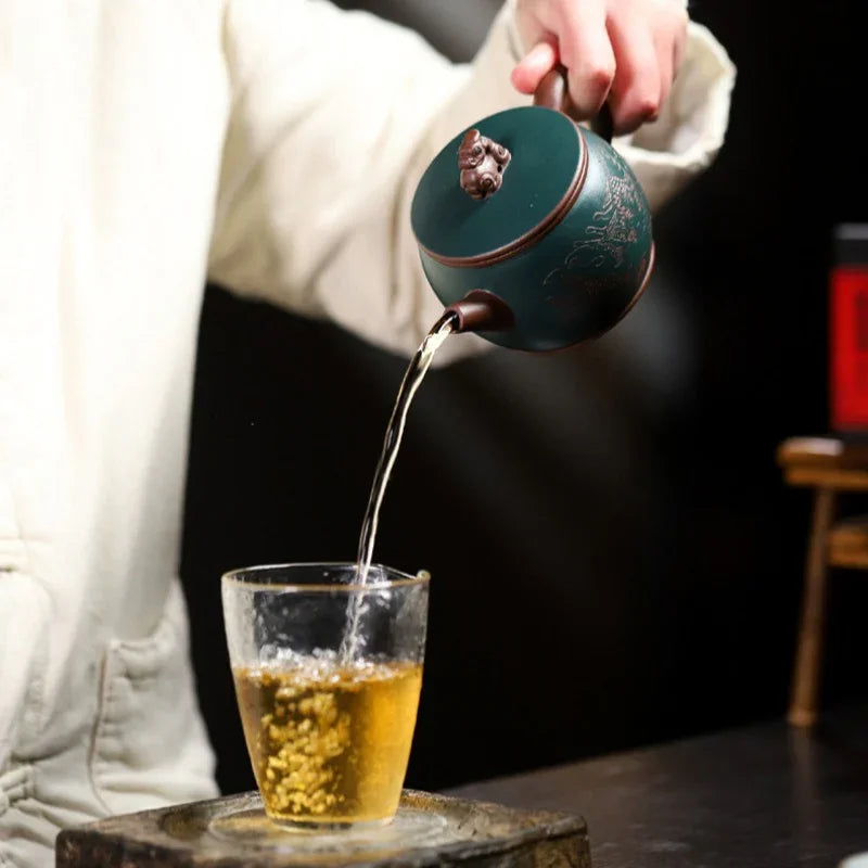 Yixing Zisha Teapot [Long Wa] (Zi Ni/Lu Ni - 280ml) - YIQIN TEA HOUSE | yiqinteahouse.com | 200-300ml, teapot, teaware, zisha teapot
