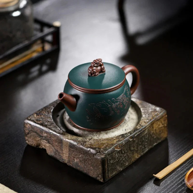Yixing Zisha Teapot [Long Wa] (Zi Ni/Lu Ni - 280ml) - YIQIN TEA HOUSE | yiqinteahouse.com | 200-300ml, teapot, teaware, zisha teapot