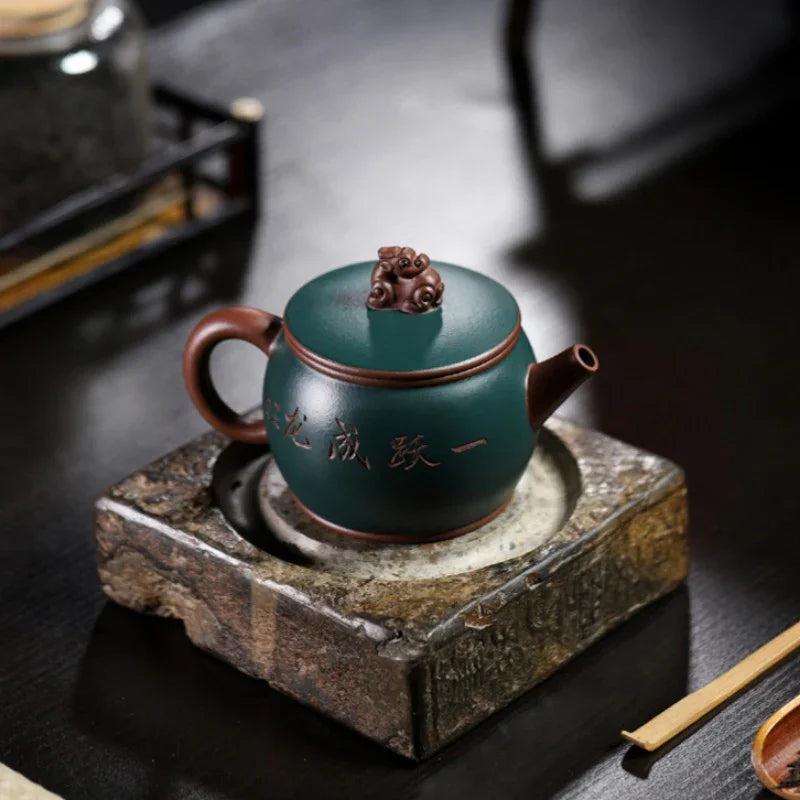 Yixing Zisha Teapot [Long Wa] (Zi Ni/Lu Ni - 280ml) - YIQIN TEA HOUSE | yiqinteahouse.com | 200-300ml, teapot, teaware, zisha teapot