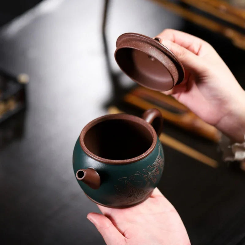 Yixing Zisha Teapot [Long Wa] (Zi Ni/Lu Ni - 280ml) - YIQIN TEA HOUSE | yiqinteahouse.com | 200-300ml, teapot, teaware, zisha teapot