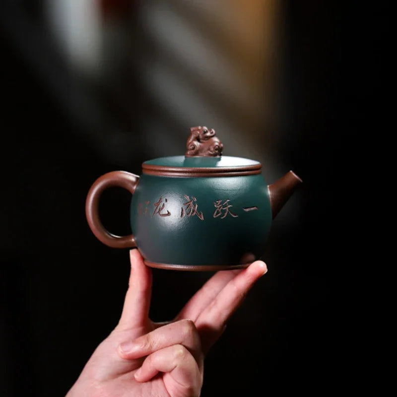 Yixing Zisha Teapot [Long Wa] (Zi Ni/Lu Ni - 280ml) - YIQIN TEA HOUSE | yiqinteahouse.com | 200-300ml, teapot, teaware, zisha teapot