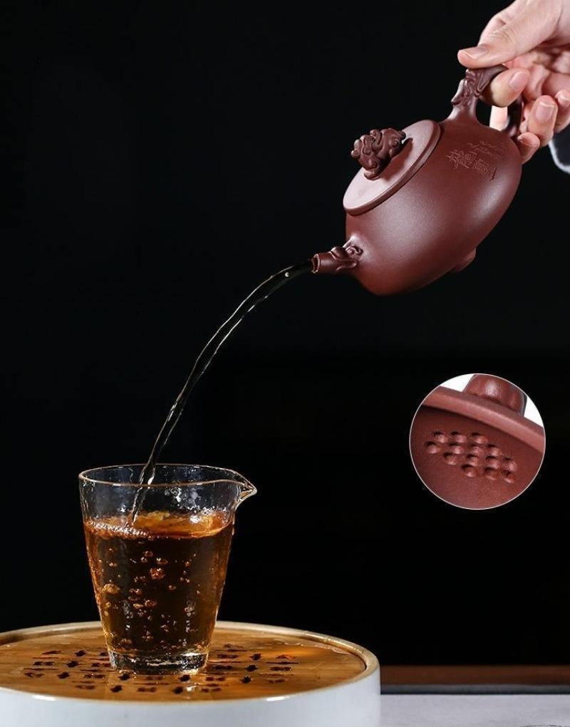 Yixing Zisha Teapot [Longxi Shi Piao] (Zi Ni - 250ml) - YIQIN TEA HOUSE | yiqinteahouse.com | 200-300ml, teapot, teaware, zisha teapot