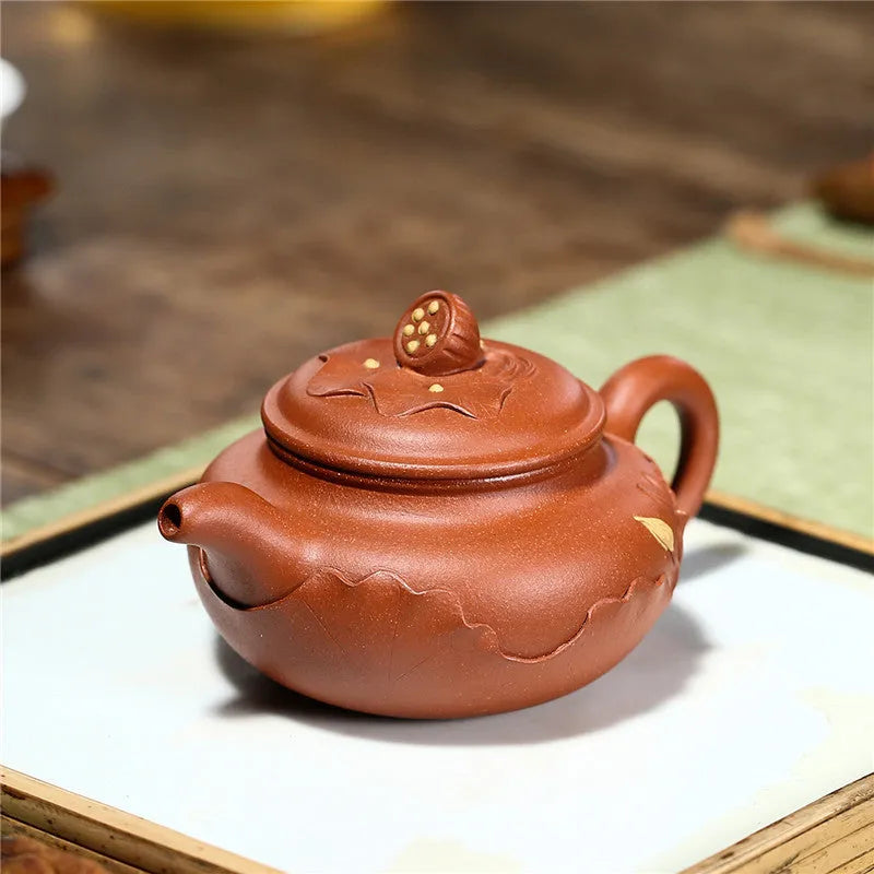 Yixing Zisha Teapot [Lotus Antique] (Jiang Po Ni - 200ml) - YIQIN TEA HOUSE | yiqinteahouse.com | 200-300ml, new arrival, teapot, teaware, zisha teapot