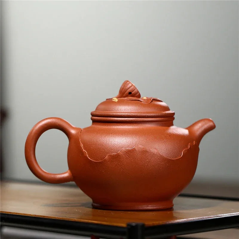 Yixing Zisha Teapot [Lotus Duo Zhi] (Hong Jiang Po Ni - 250ml)
