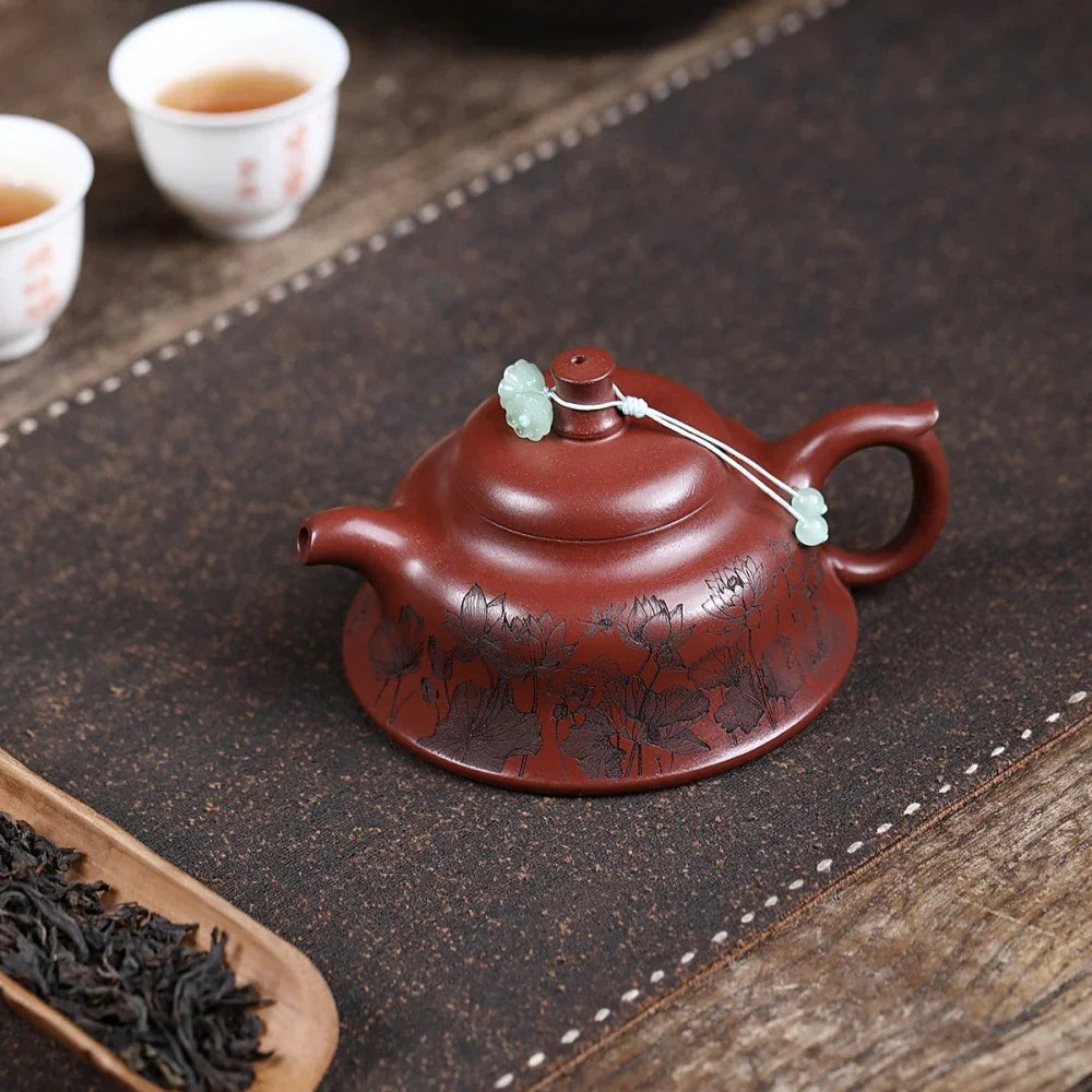 Yixing Zisha Teapot [Lotus Hat] (Long Xue Sha - 170ml)