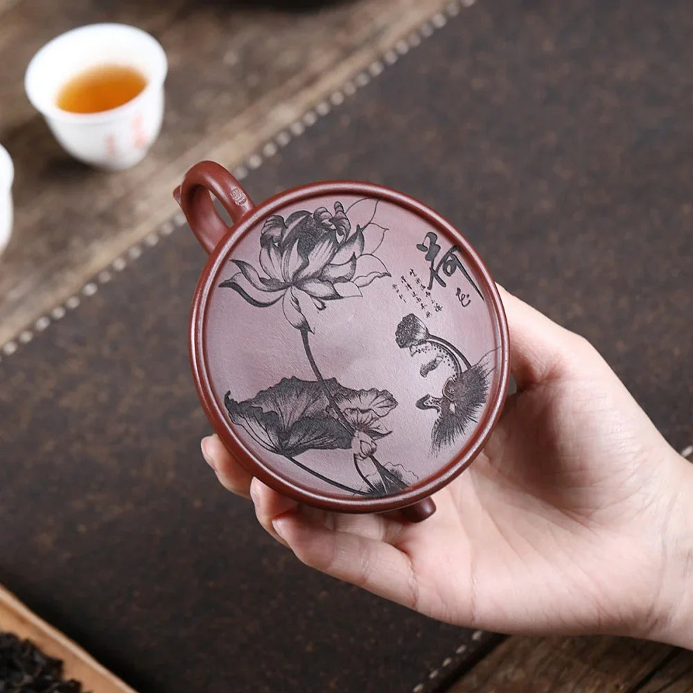 Yixing Zisha Teapot [Lotus Hat] (Long Xue Sha - 170ml)